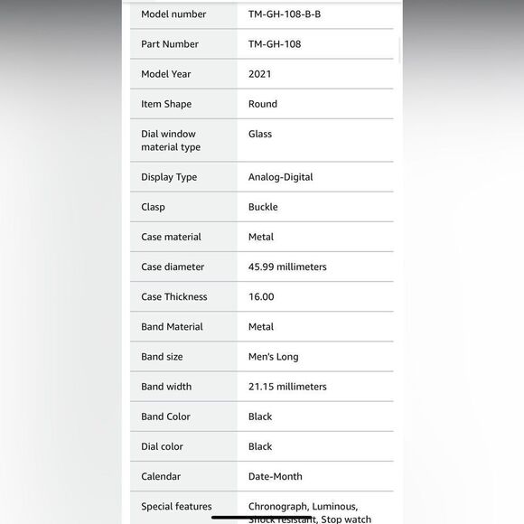 GOLDEN HOUR Stainless Steel AnalogDigital Outdoor Sport WaterproofBig Heavy Nwt - Picture 7 of 11